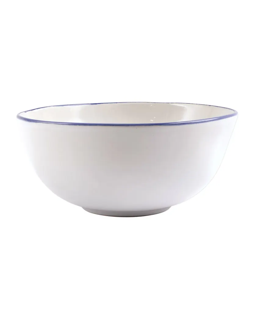 Vietri Aurora Blue Edge Medium Bowl