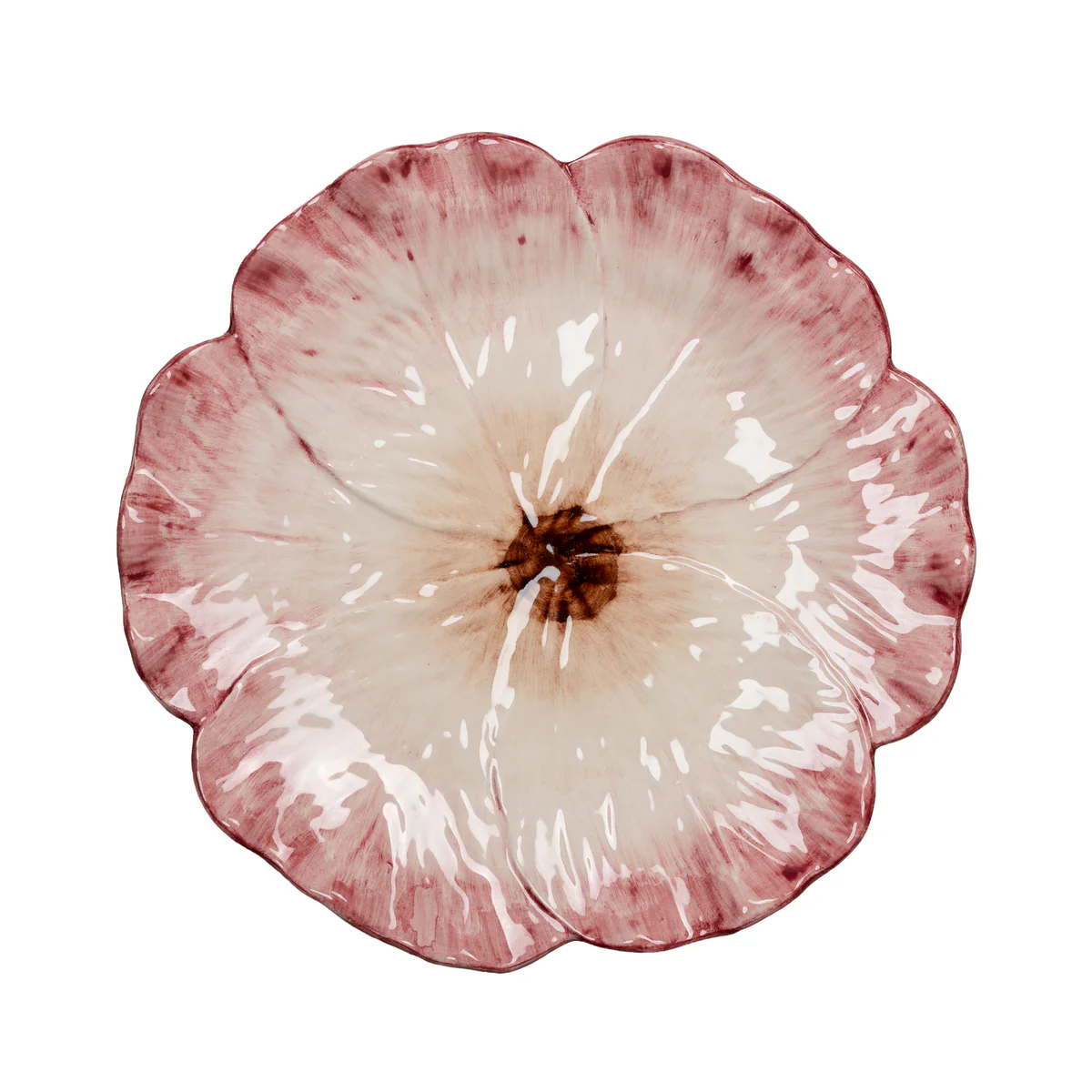 Elisabetta Pink Flower Dinner Plate