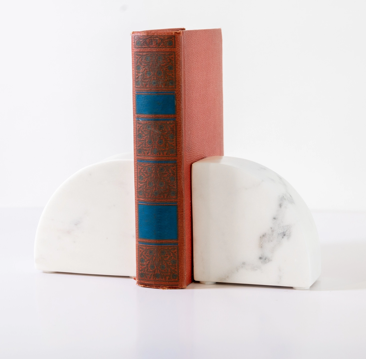 Marble White Bookends Set 4 In. x @ In.