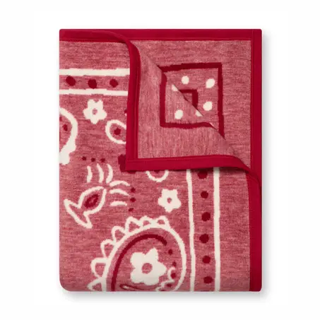 Vintage Bandana Blanket, Red