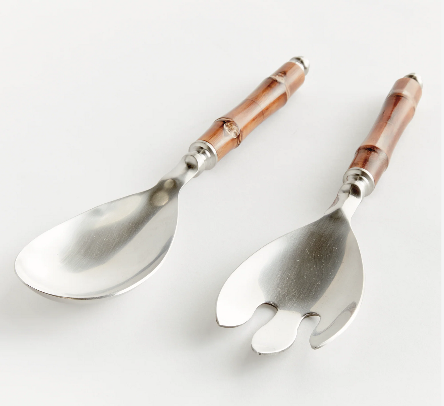 Keystone Salad Servers Set Barclay Butera Stainless Steel/Natural Bamboo