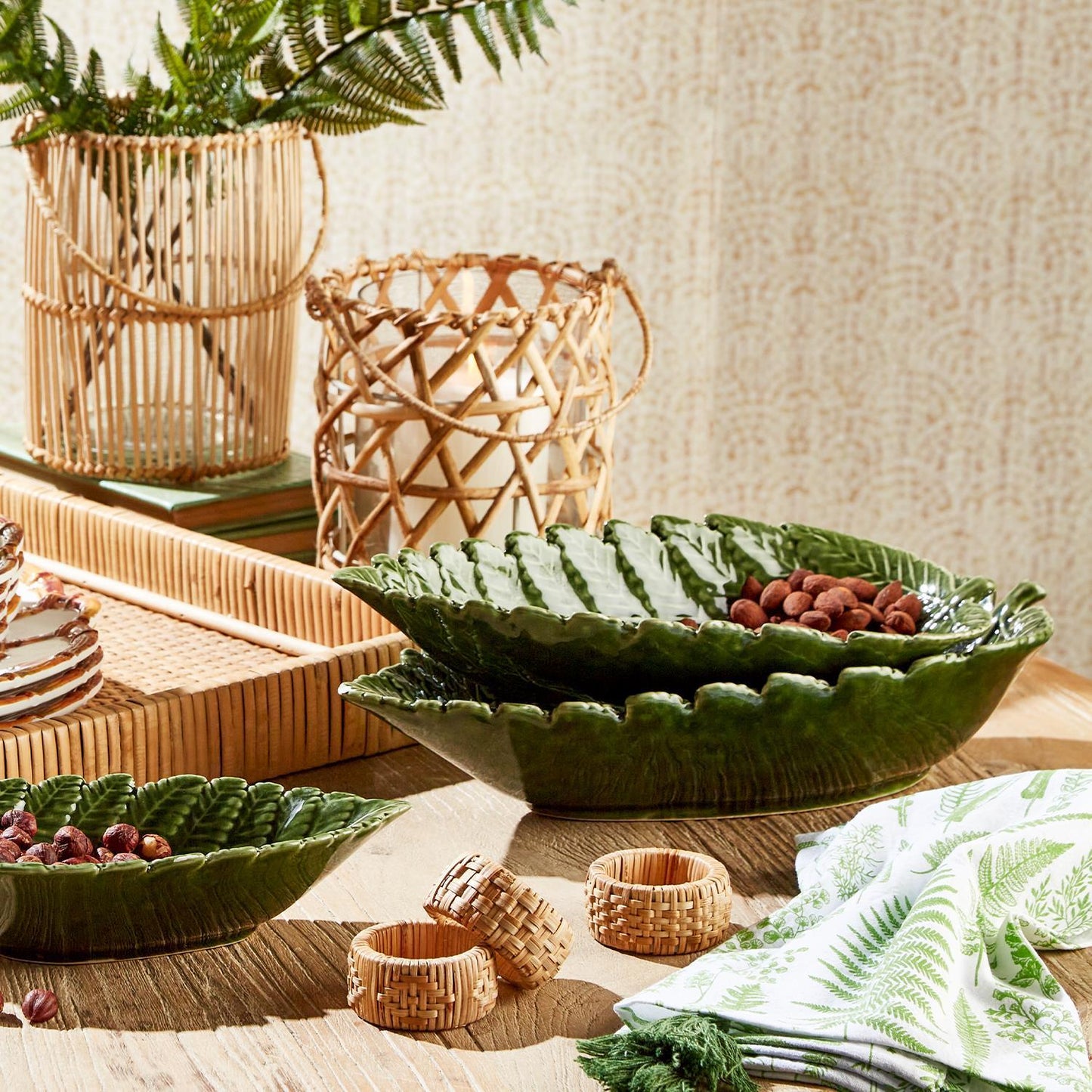 Green Fern Plate 13 In