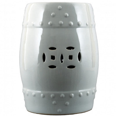 Large White Garden Stool