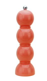 Bobbin Coral Lacquer 9 In. Salt and Pepper Grinder Mill