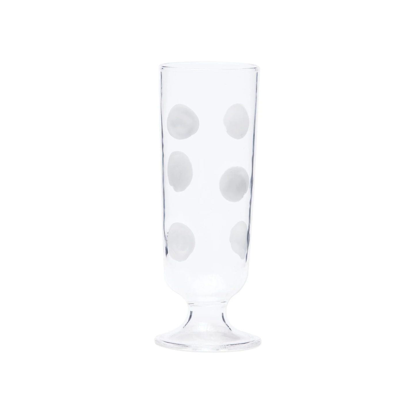 Vietri Drop Champagne Glass - White Dot