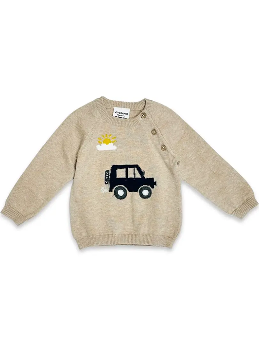 Jeep Jacquard Knit Baby Pullover Tan Heather 3 to 6 Months
Call for More Available size options 303-744-7464!