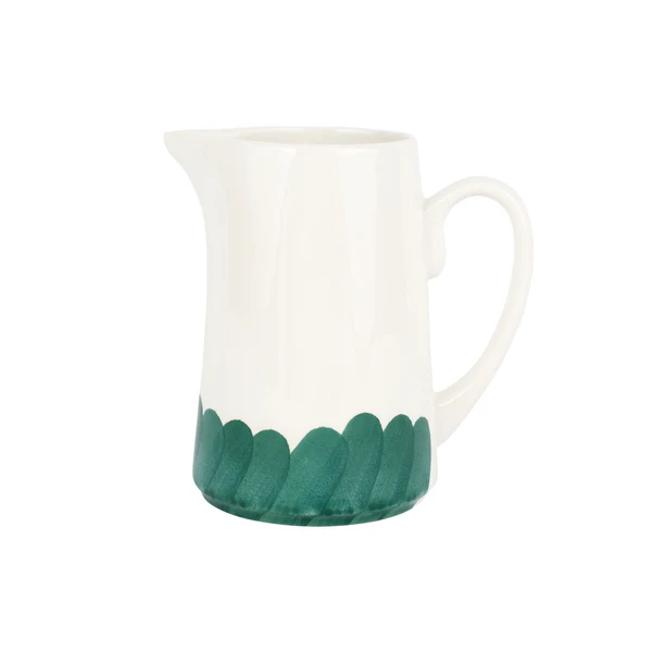 Lisbon Green Brushstroke Ceramic Pitcher