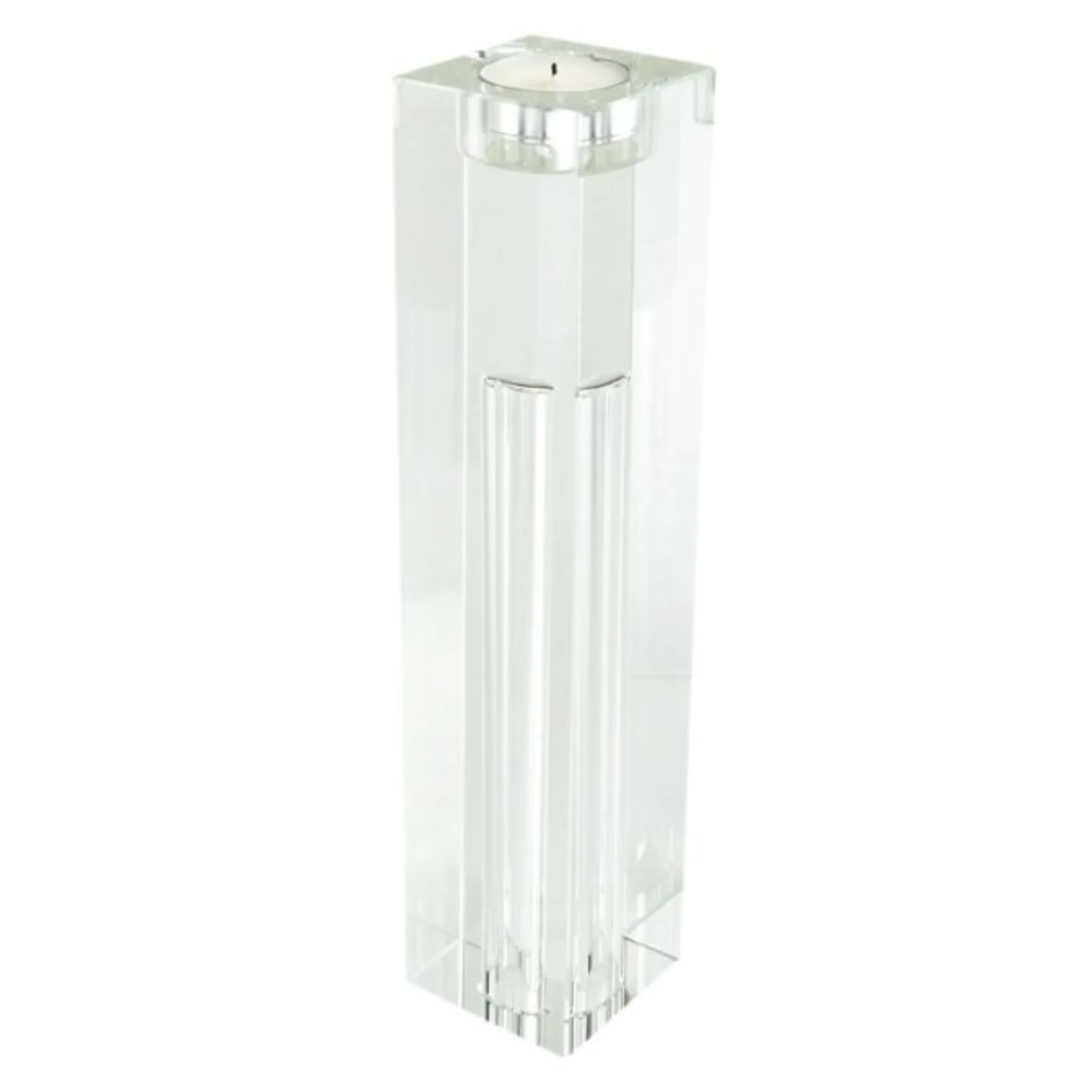 Crystal Bud Vase/Tealight 11" In
