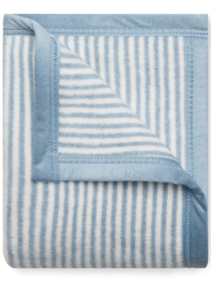 Sweet Pea Stripe Mini Blanket, Fog
