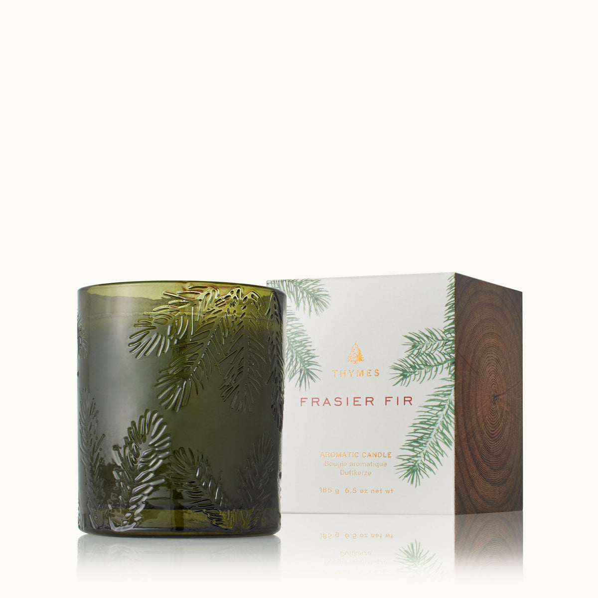 Frasier Fir Molded Green Glass Candler, 6.5oz