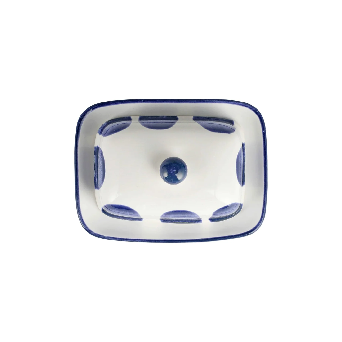 Vietri Santorini Dot Butter Dish