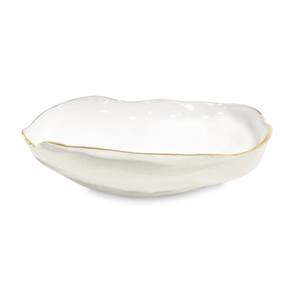 Cream Encanto Nuevo Large Low Bowl 13"