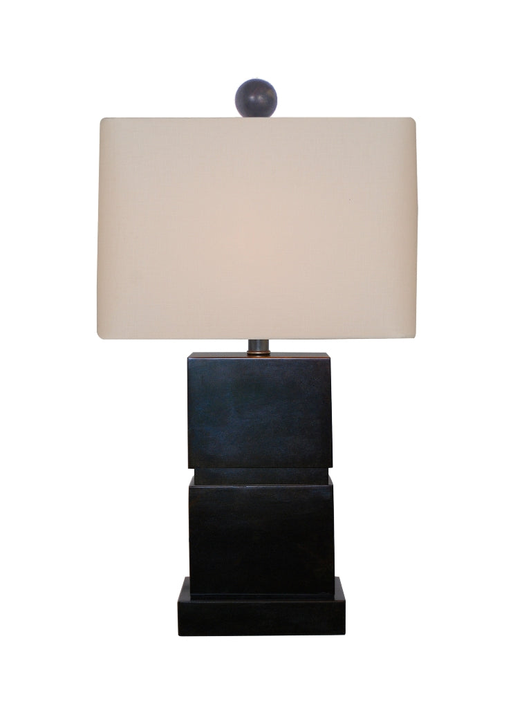 White Jade Lamp, Crystal Base Gold Leaf