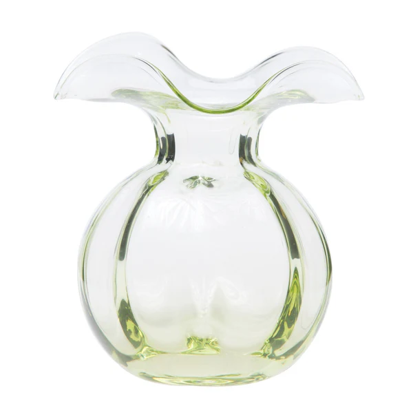 Vietri Hibicus Green Glass Medium Fluted Vase