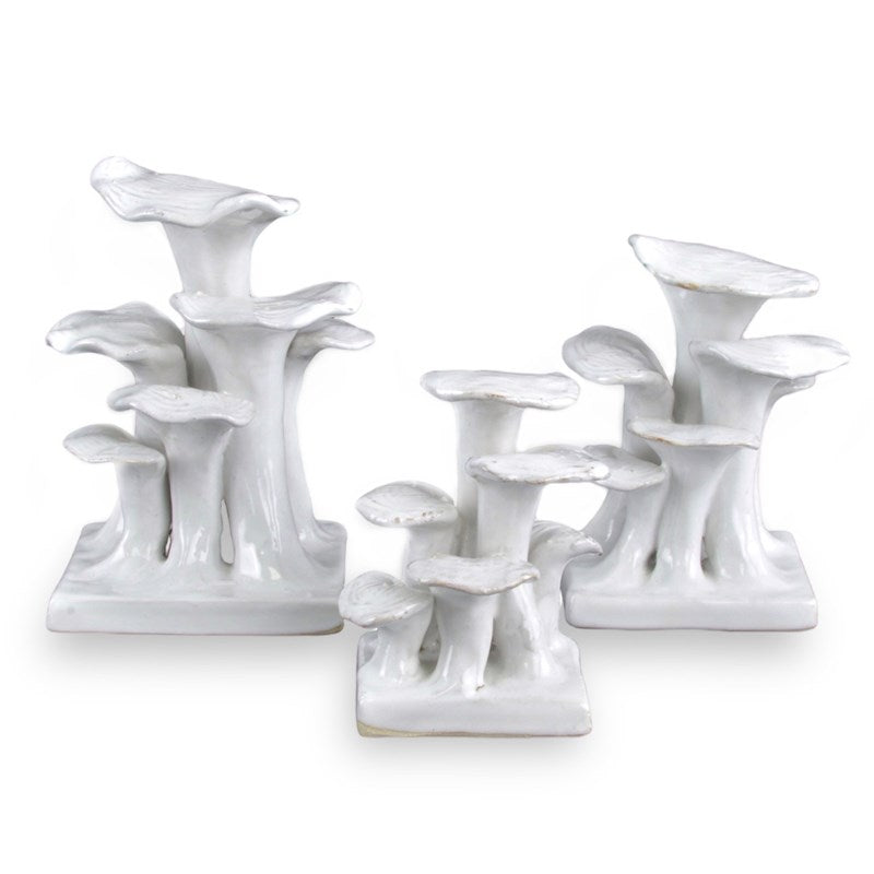 4.25" Inch Ivory Lichens White Mushrooms