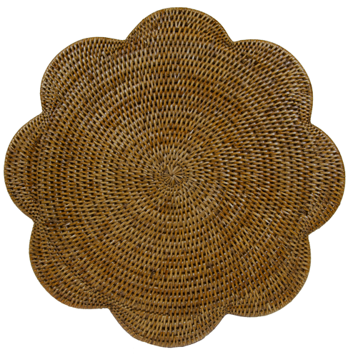 Scalloped Rattan Placemat