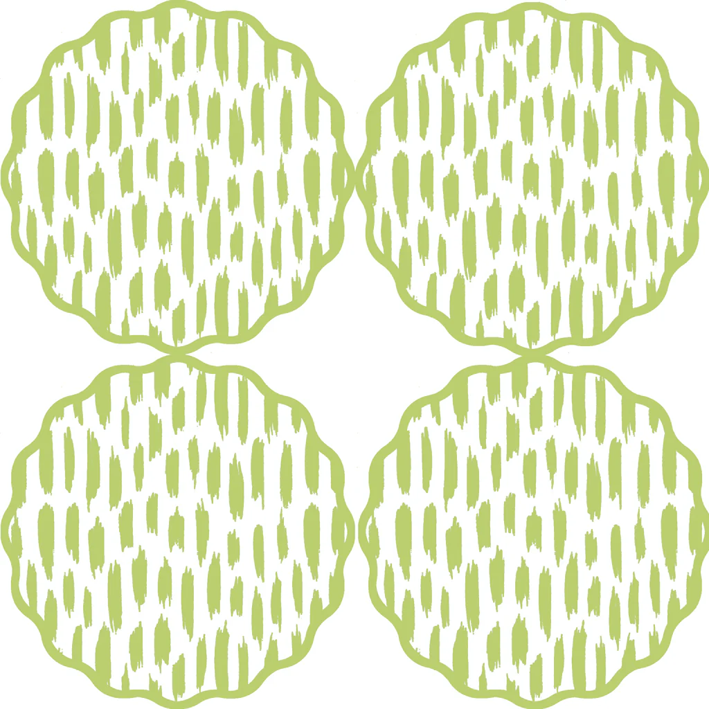 Coaster Set Lime Green