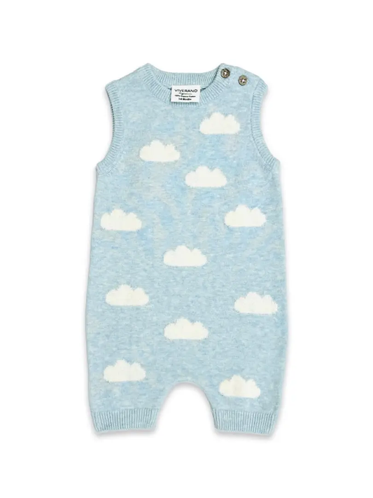 Clouds Jacquard Knit Baby Romper, 3 to 6 Month shown here.
Sky Heather
Call for more sizes availbale 303-744-7464