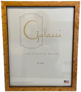 Fine Italian Wood Photo Picture Frame, Cashmere Burl, 8x10