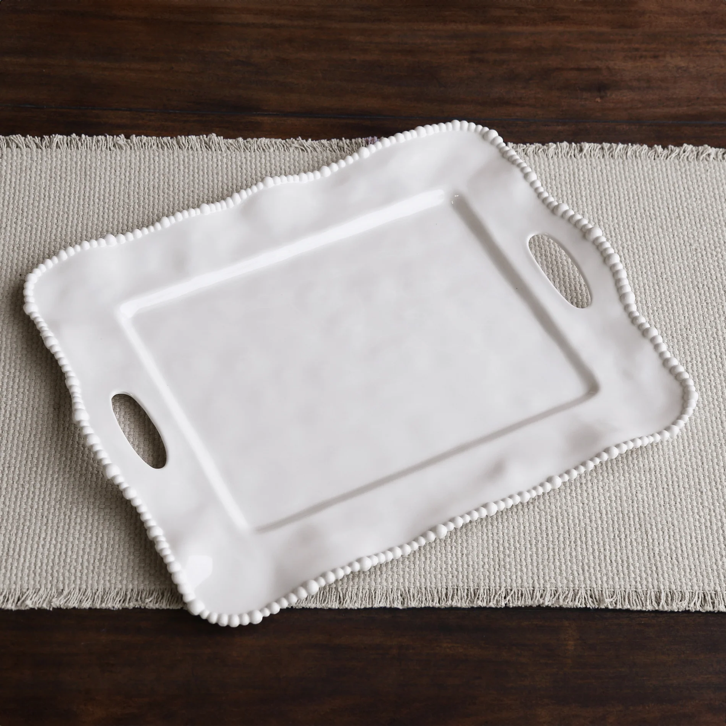 Alegria Rectangle Tray with Handle 19.75" L x 15.75