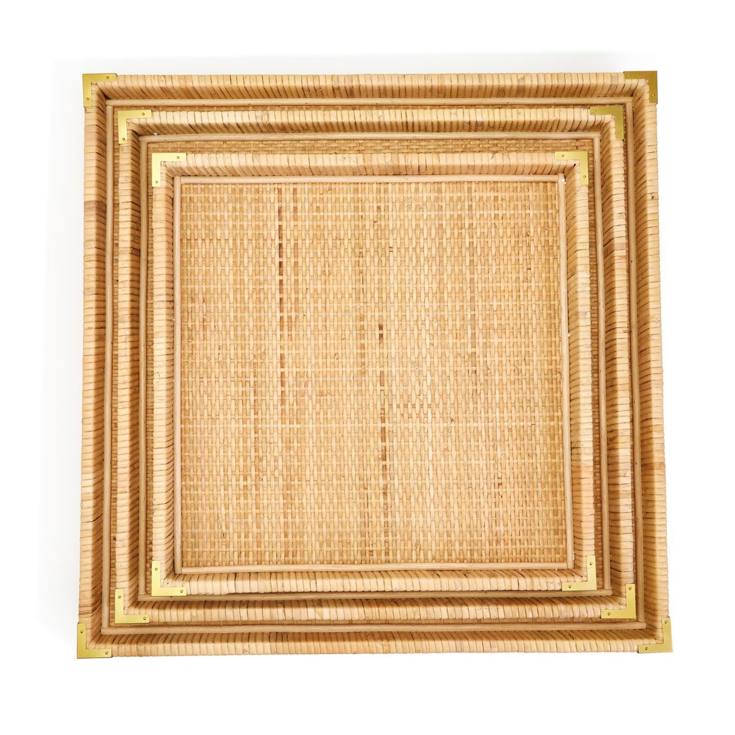 Natural Rattan 16 in. Square Tray