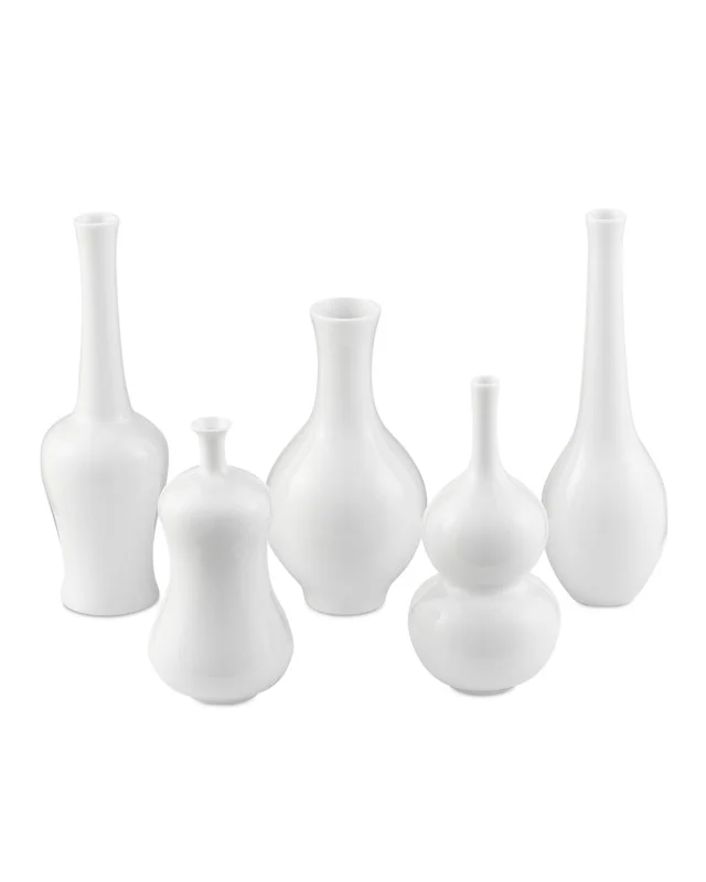 Imperial White Vases Assorted