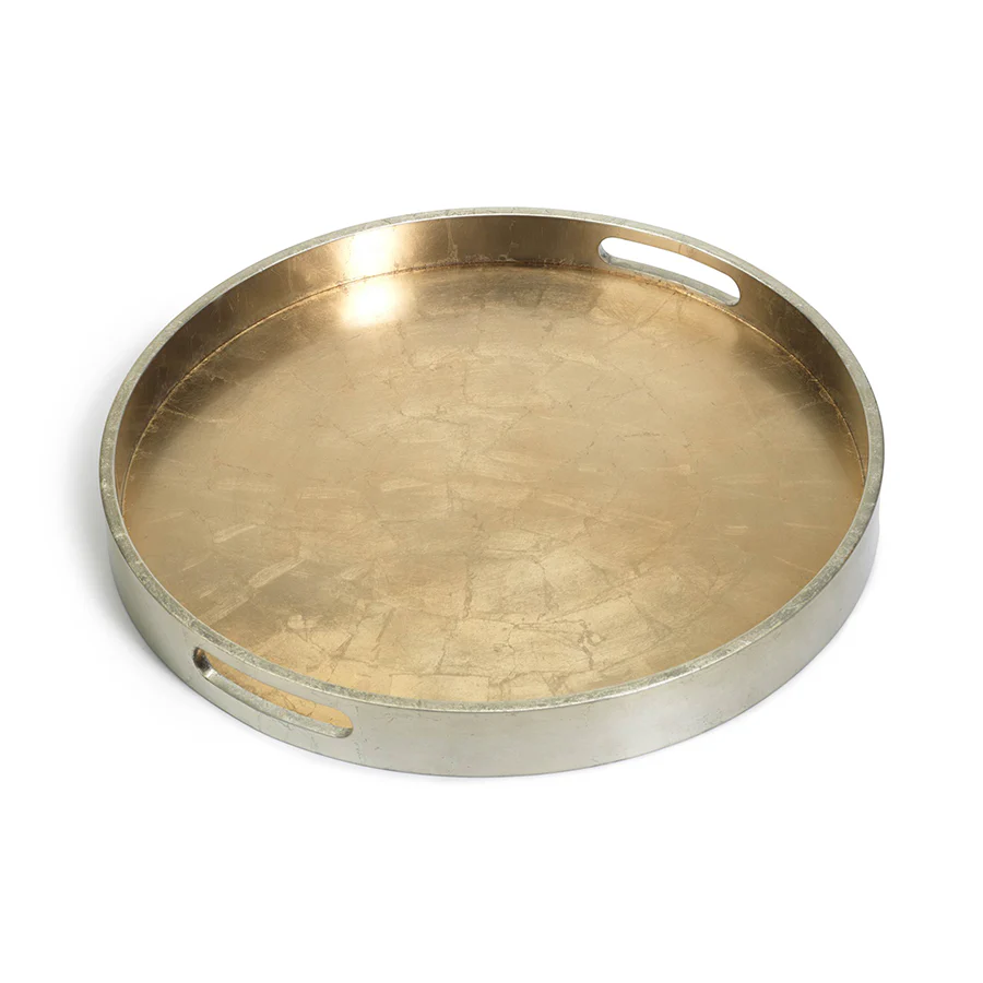 Round 17.5 Gold & Silver Tray