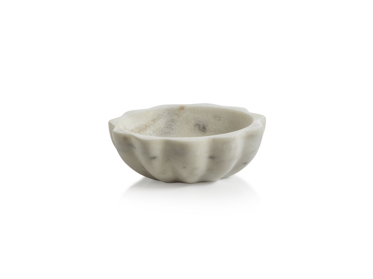 Scalloped Marble Condiment Bowl