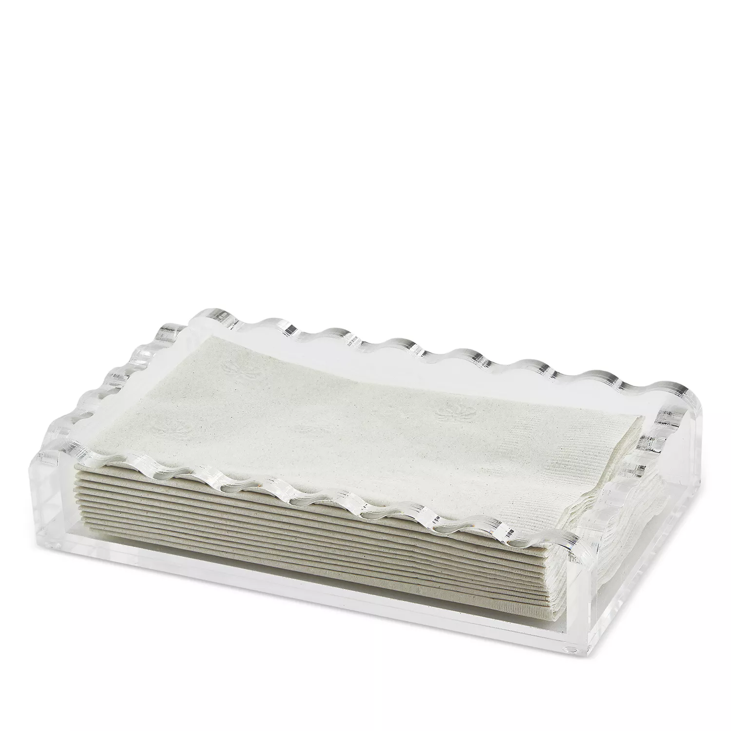 Guest Towel Napkin Holder Acrylic Wave, 9"x5.5"
