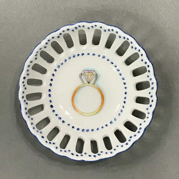 Engagement Ring Dish, Blue