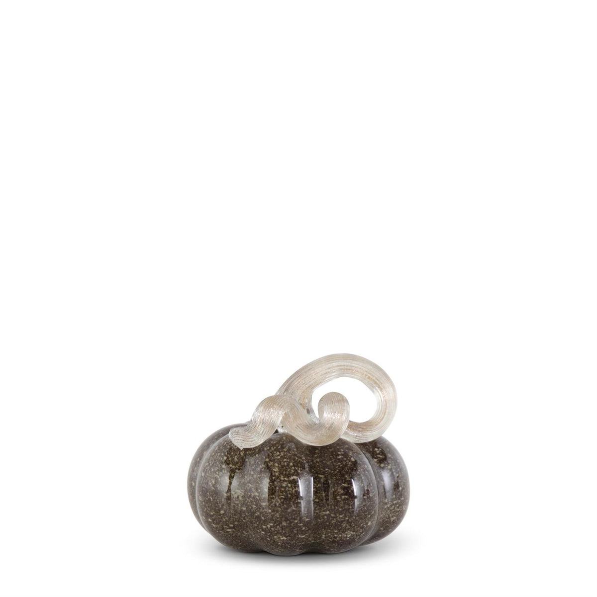Gray Brown Glass Pumpkin, 3.25"