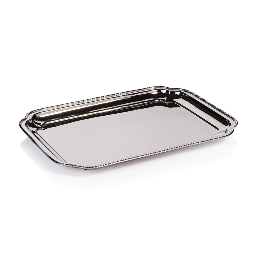 Andrea Brass Polished Nickel Tray