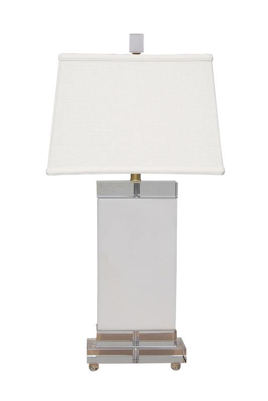 White Rectangle Jade Lamp and Shade