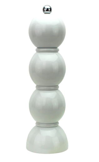 Bobbin White Lacquer 9 In. Salt and Pepper Grinder Mill