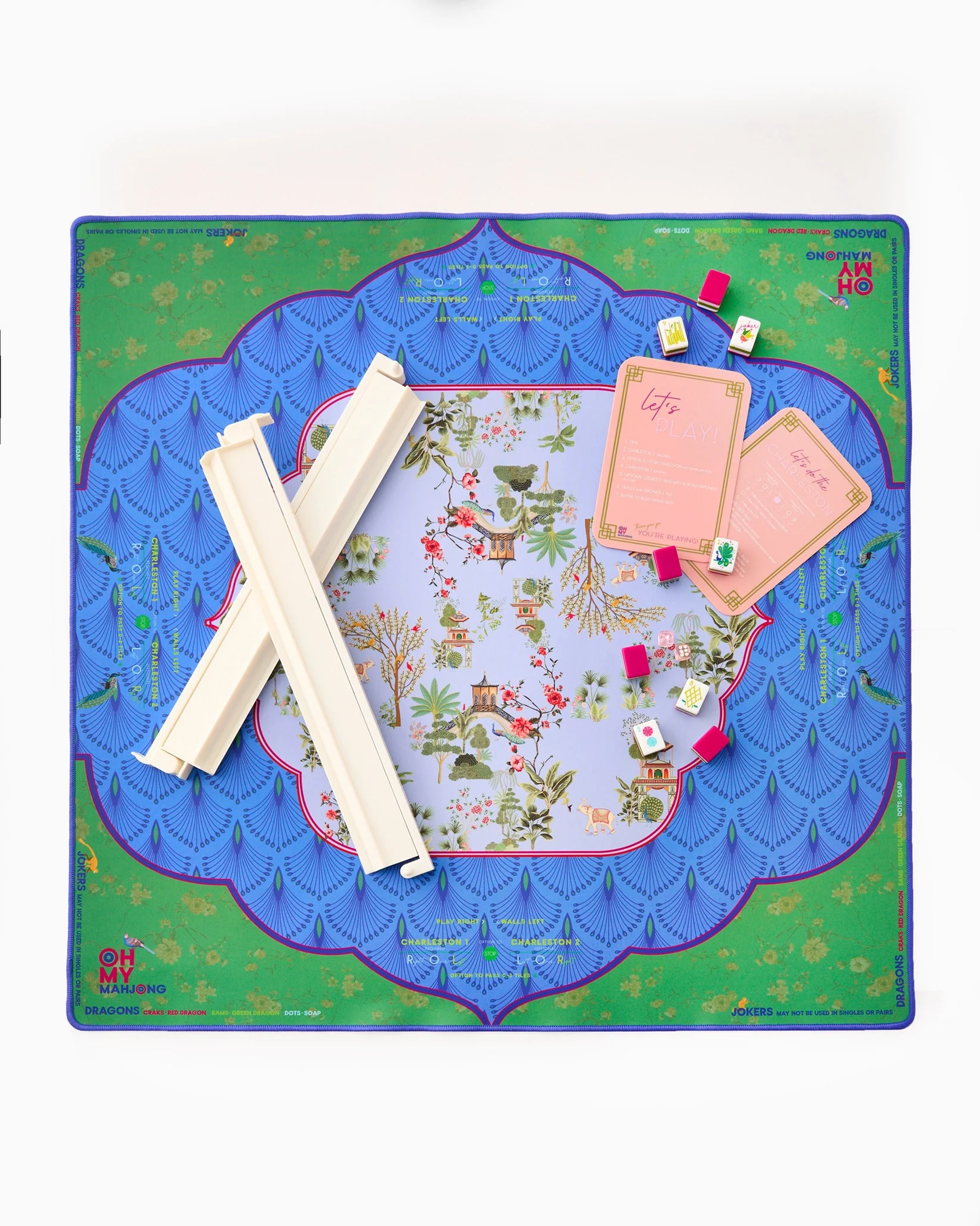 Darjeeling Mahjong Mat, Blue