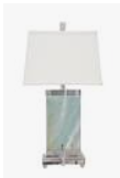 Jade Library Table Lamp(Crystal Base And Cap)