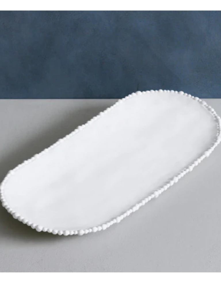 Alegria Oval Tray White Lg, Melamine,