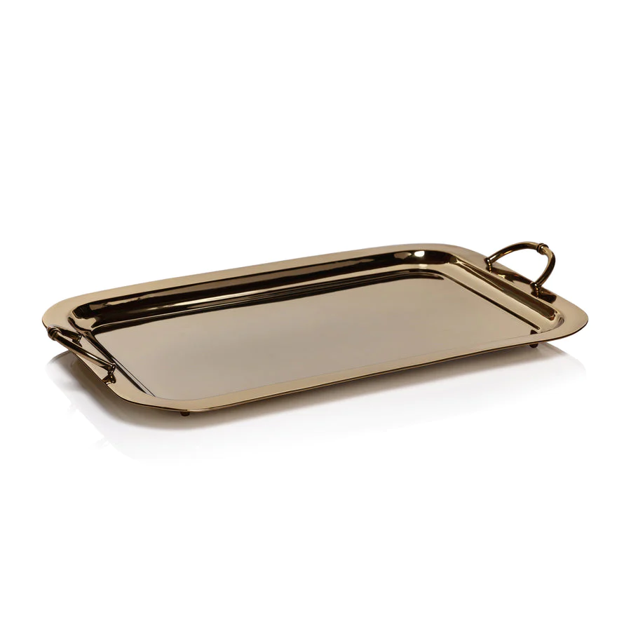 Alessia Gold Rectangle Serving Tray