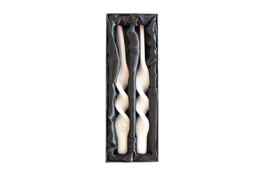 Meloria White Candles Box of 2