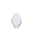 Faceted Clear Glass Teardrop Bud Vase 3.5 x 4.75