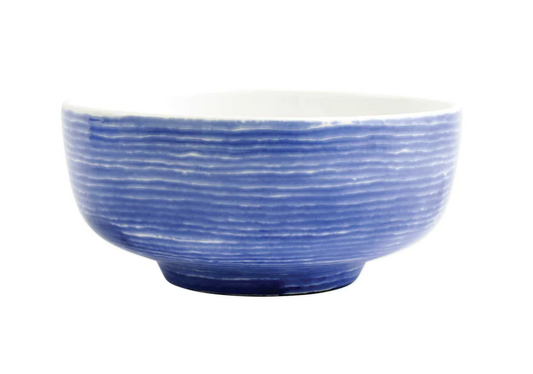 Santorini Stripe Footed Serving Bowl