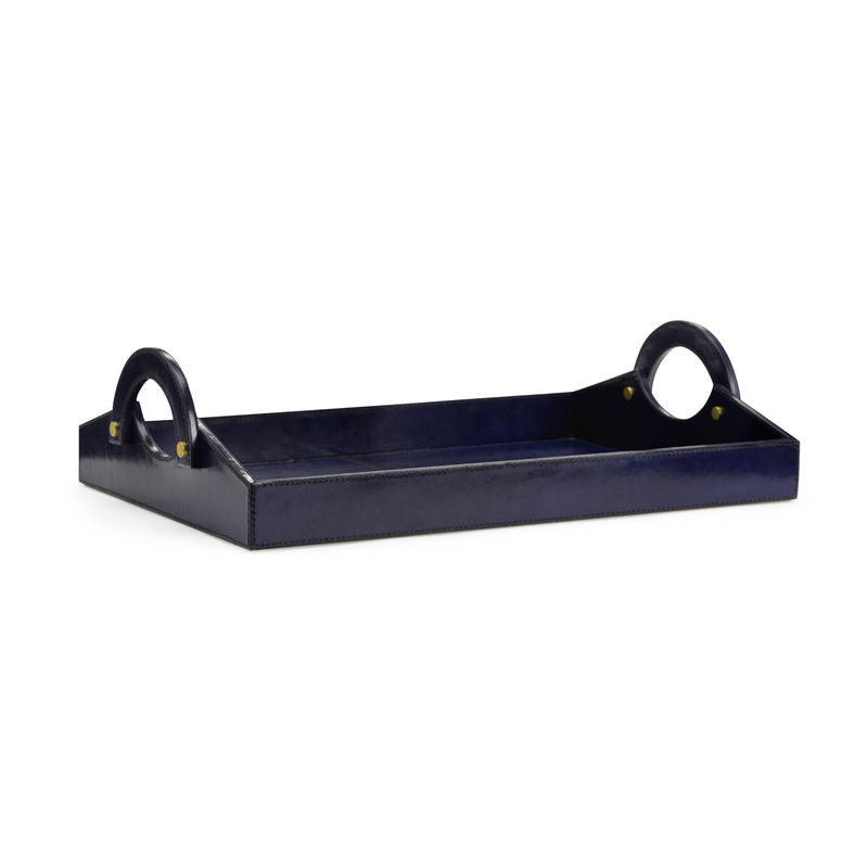 Leather Tray - Midnight Blue