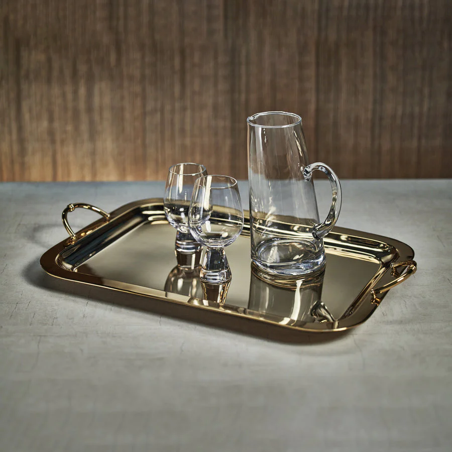 Alessia Gold Rectangle Serving Tray