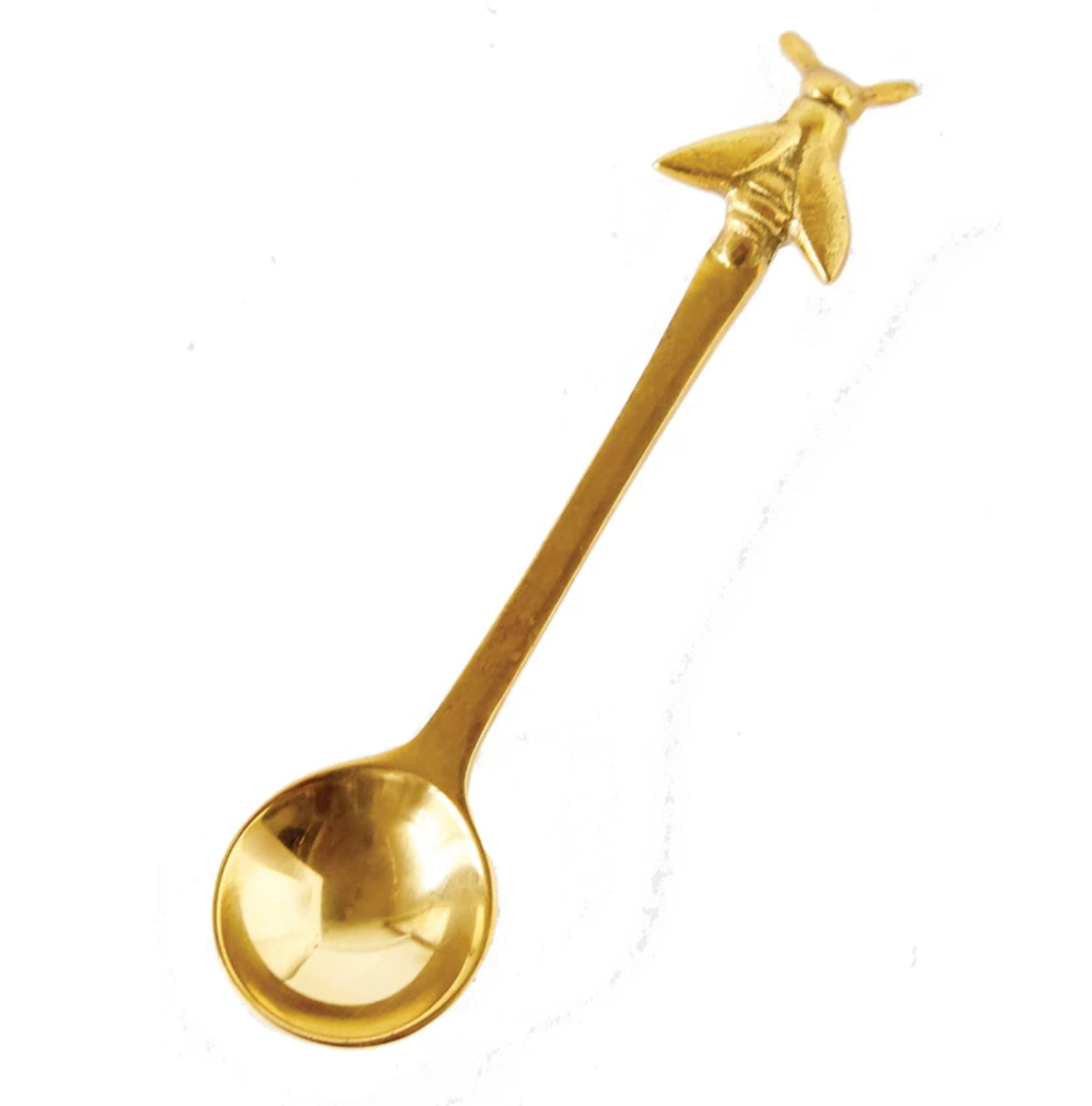 5"L Brass Spoon w/ Bee