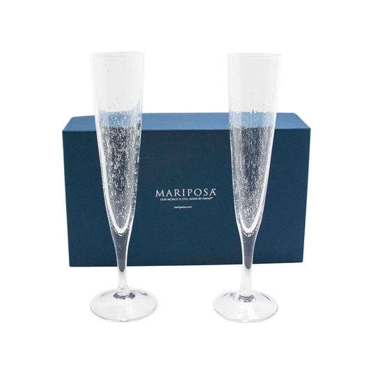 Bellini Champagne Flutes Set/2 w/ Gift Box