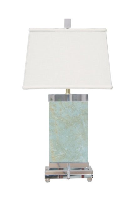 Jade Library Table Lamp(Crystal Base And Cap)