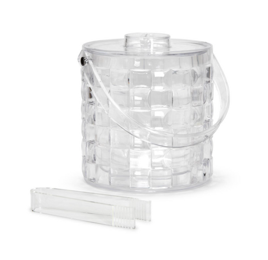 Cubed Ice Bucket w/ Tongs