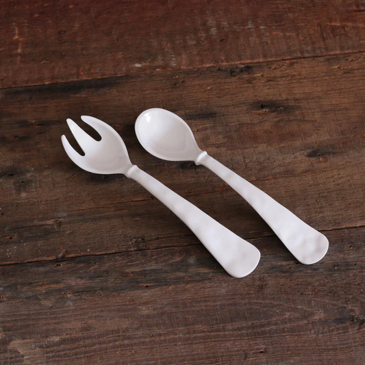 VIDA Alegria Set of Salad Servers White