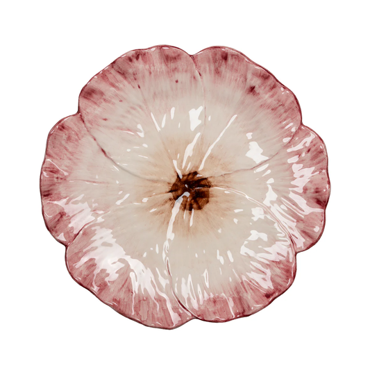 Elisabetta Pink Flower Dinner Plate