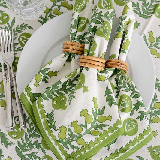 Pom Bells Green Napkin Set of 4
100% Cotton